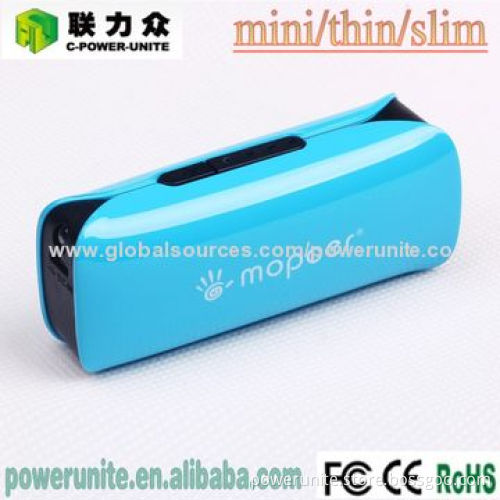 Rechargeable External 2800mAh Mini Power Bank with 18650 Lithium Battery